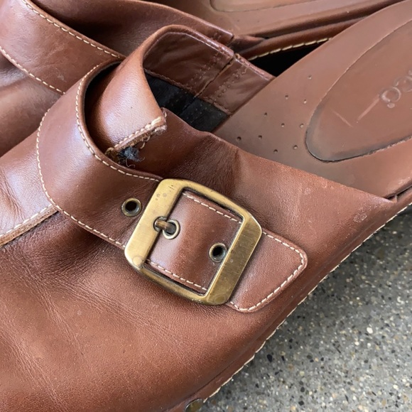 ECCO Brown Buckle Clogs Mule Shoes Women's 42 11 - Picture 3 of 10
